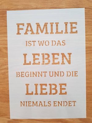 Familie ist wo das Leben…