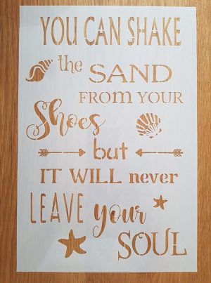 You can shake the sand…
