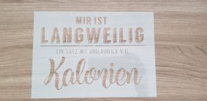 langweilig/Kalorien