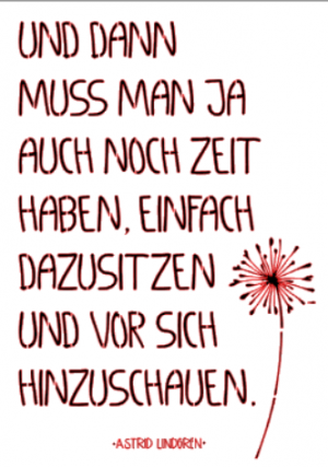 …Zeit haben…