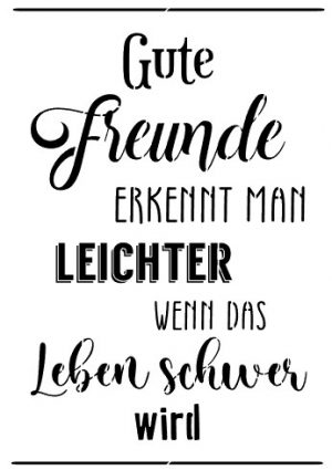 Gute Freunde erkennt man leichter…