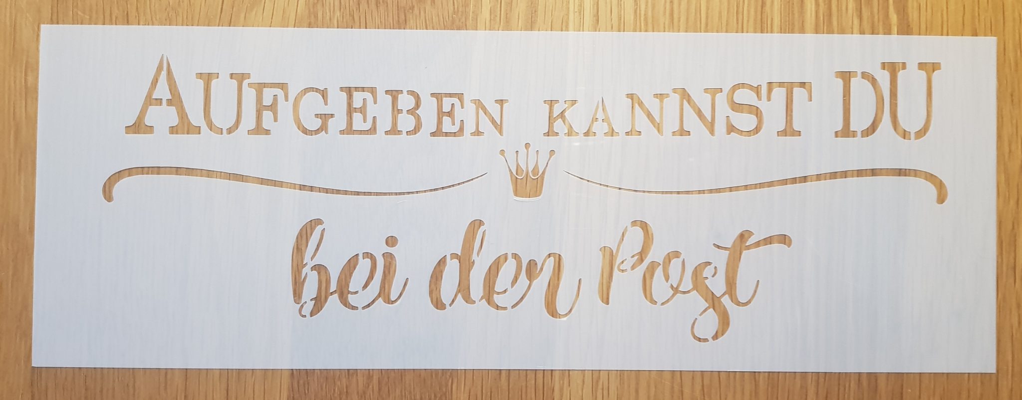 Aufgeben kannst du bei der Post – Shabby Zauber
