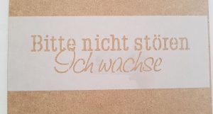 Bitte nicht stören ich wachse