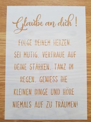 Glaube an dich