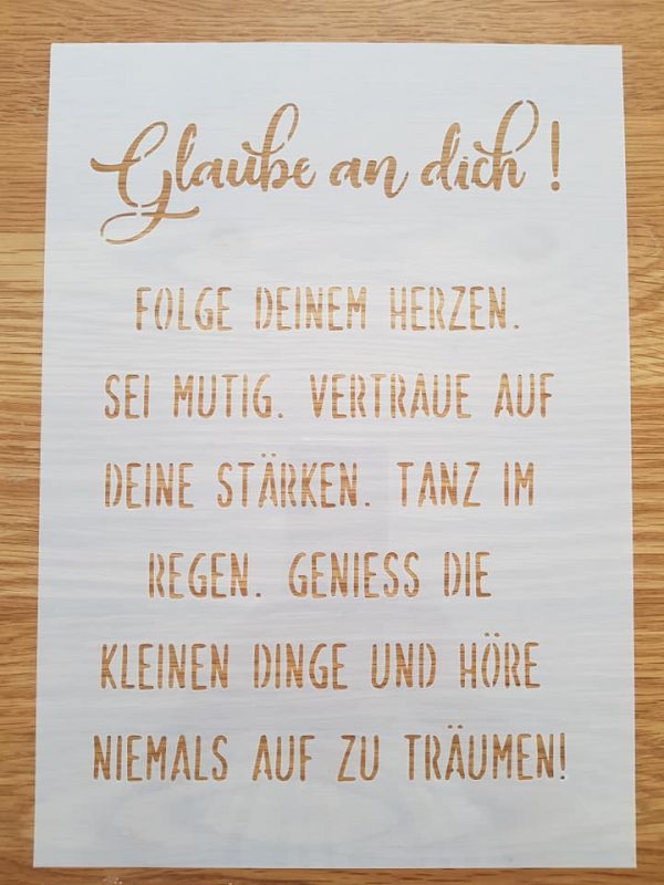 Glaube an dich