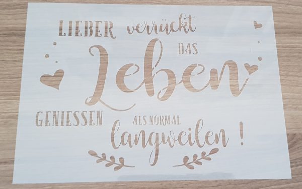 Lieber verrückt das Leben…