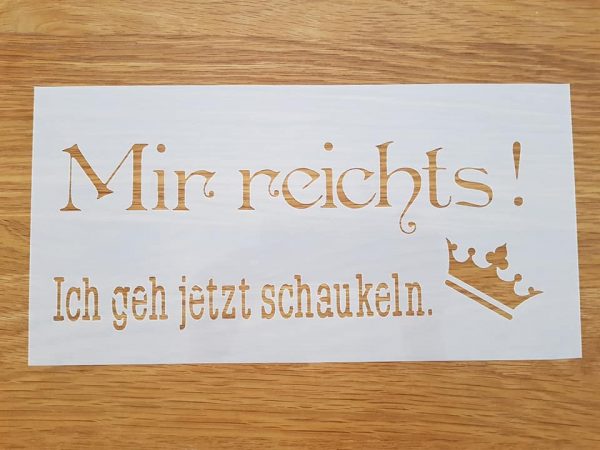 Mir reichts. Ich geh schaukeln