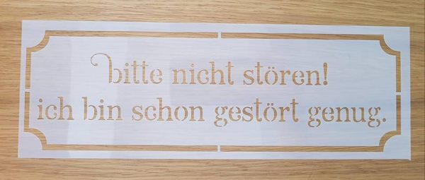 Bitte nicht stören / gestört genug