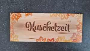 Holzschild Kuschelzeit