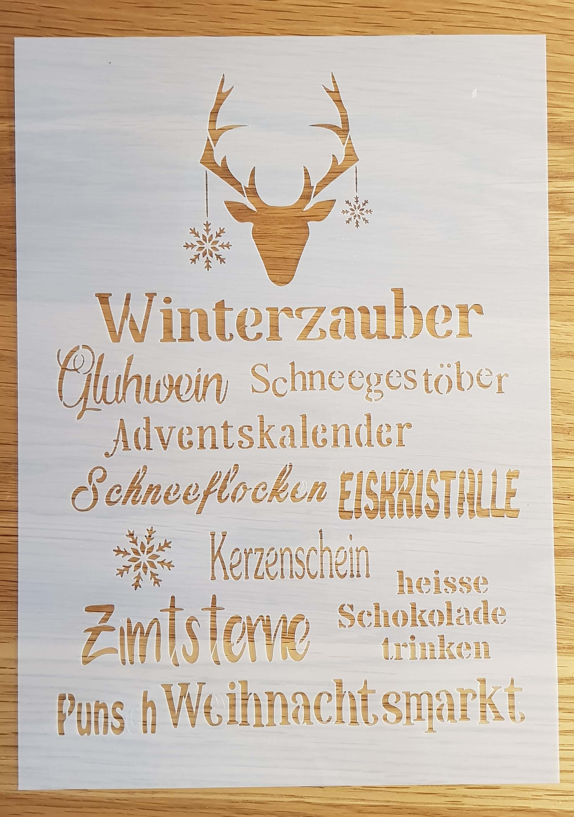 Winterzauber Hirschkopf Shabby Zauber